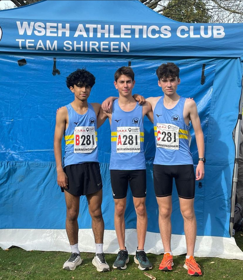 WSEH AC Sarim Toqeer, Alden Collier and Callum Welch National Road Relays 2023