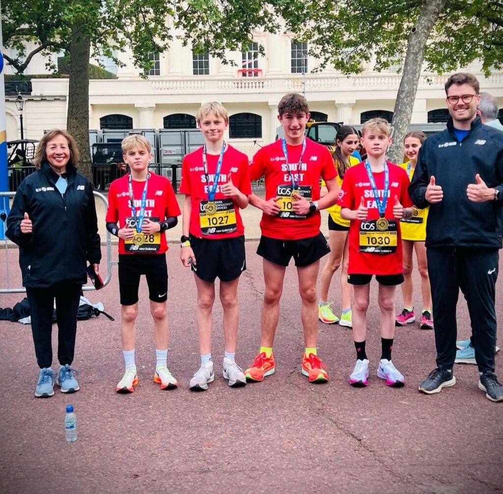 TCS London Mini Marathon, Shireen Higgins Coach, AJ Evans and Ted Bainbridge