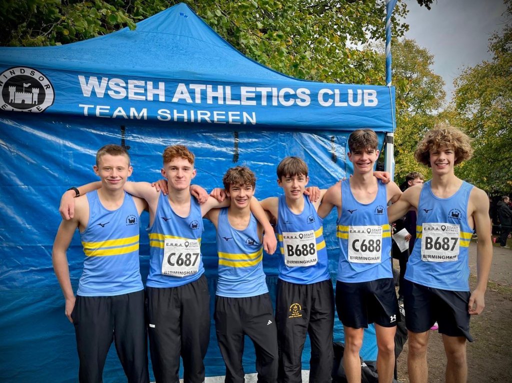 U17 Men National Road Relays Tymon Zygmuntowicz, Toby Smith, Fabien Mormech, Aiden Gallagher, Ben Young, Evan Mcgrail