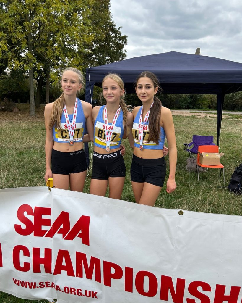 U15G Gold medalists Zoe Allan, Hannah Lucas, Kara Gorman