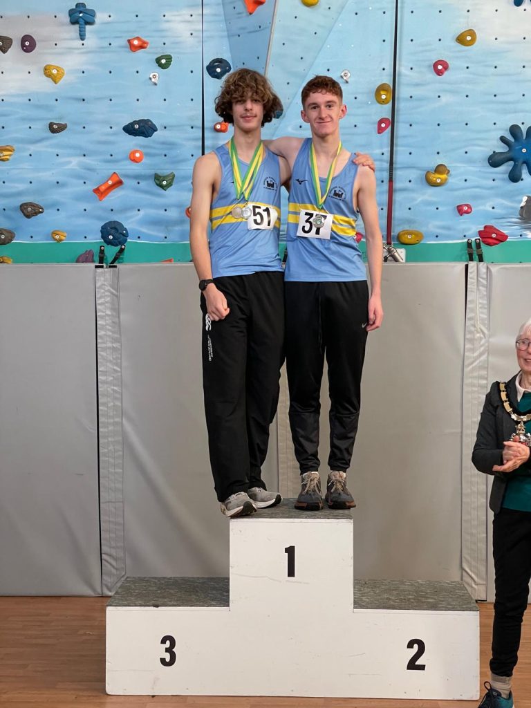 Evan McGrail 2nd place U17 Boys' race and Toby Smith 7th Berkshire Cross Country 2025