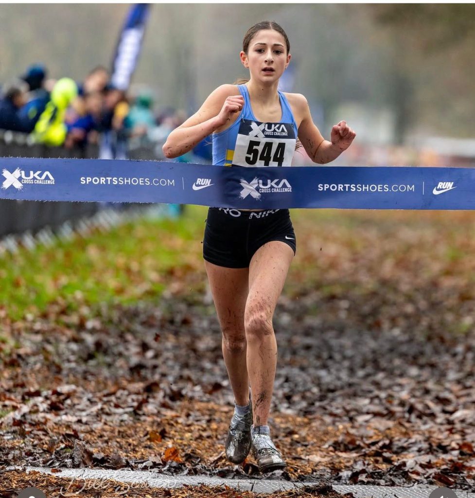 Kara Gorman wins the Cardiff Cross Challenge U15 Girls' race